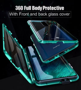 Case For Honor X9A X9B Double-Sided Front Back Glass Magnetic Adsorption 360 Full Body Protective Hard Cover