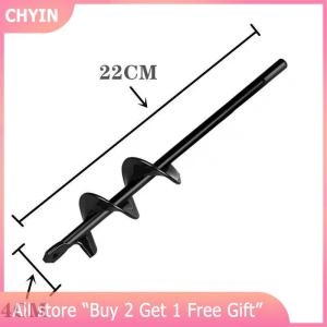 [COD] CHYIN Garden Planting Flowers And Plants Digging Hole Drill Bit Spiral Rod Loose Soil Alloy Ground Ddrill Bit Short Rod