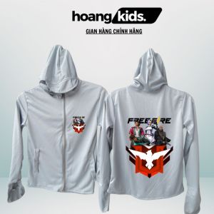 Áo khoác nắng Free Firehuyền thoại FreeFire Game cho bé Hoangkids chất thông hơi cho trẻ em từ 15kg-40kg
