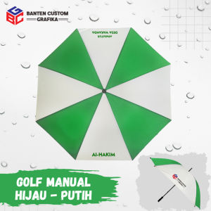 Payung Golf Jumbo Besar Custom Sablon Logo Full Warna Bebas Souvenir