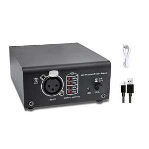 48V Power Supply Kit Includes Charging Cable Data Cable For Condenser Mics