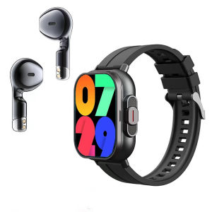 สมาร์ทวอทช์หูฟัง TWS 2-In-1อัตราการเต้นของหัวใจความดันโลหิตตรวจสอบสุขภาพนาฬิกากีฬาอเนกประสงค์ NFC