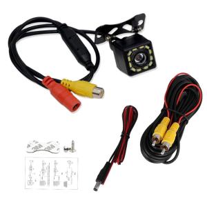(dalam stok dikirim dari jakarta)Camera Mundur Kamera Mundur 12LED Universal Parkir Mobil Dengan LED Car Rear View Camera（Kabel video 6m + kabel daya 1m）