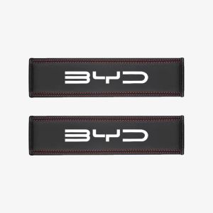 2Pcs BYD Universal Car Safety Seat Belt Cover Leather Safety Belts Shoulder Protection For BYD Atto 3 Yuan plus Seal U Han EV Dolphin