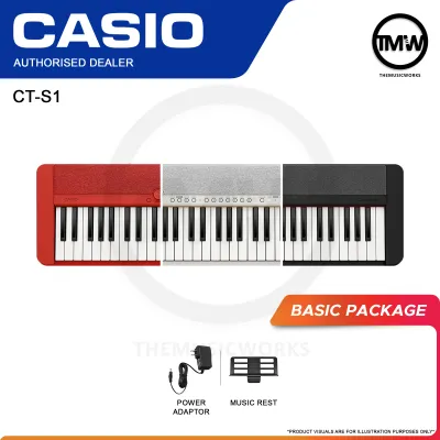Casio CT-S1 Digital Keyboard [FREE X-STAND] Portable 61 Keys Musical Instrument for Beginners