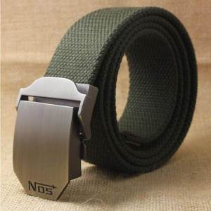 Hot male tactical belt Top quality 4 mm thick 3.8 cm wide casual canvas belt Outdoor For men Automatic buckle Belt - intl