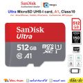 SANDISK Micro SD card Ultra 512GB (150MB/s) A1,UHS-I,U1,C10, Sdcard ของแท้ Memory Card เมมโมรี่การ์ด ใส่ โทรศัพท์ กล้อง หน้ารถ วงจรปิด Nintendo switch. 