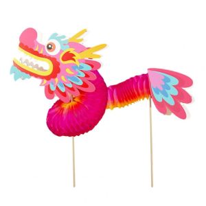 YOUSHI TOP 2026 new year decoration Handmade Kids DIY Dragon Dance Toy Blessing Zodiac Chinese Style Paper Dragon Ancient Realistic Handheld Dragon Dance Craft Lunar New Year