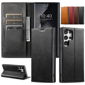 0930[Local Stock] Christmas Halloween magneticed Wallet Cowhide Leather Case For Samsung Galaxy S26 Ultra S25 S24  Plus S23 Note 20 Ultra Stand Flip Mobile Phone Cover h261009