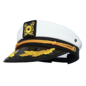 Stylish Yacht Captain Cap Marine Admiral Cap Embroidered Sailor Costume Cap Navy Hat for Men Women Party Cosplay