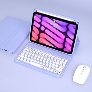 Detachable Wireless Bluetooth Keyboard Mouse Case for New Samsung Galaxy Tab A8 A7 S6 Lite S10 S9 S8 S7 FE Plus SM-T730 / SM-T735 12.4" Inch 2021 Keyboard Casing