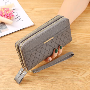 Wolf.id D55 Dompet Panjang Resleting Wanita Banyak Ruang Bahan Kulit PU Fashion Korea Tempat Hp Uang Kartu Import Kekinian [BISA COD]