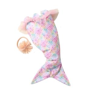 Đạo cụ chụp ảnh cho bé Nàng Tiên Cá trang phục trẻ sơ sinh đạo cụ chụp ảnh bé chụp ảnh hairband trẻ sơ sinh ảnh phù hợp với trang phục đáng yêu