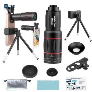 Ueblock✈ 18/36/64X Telephoto Phone Lens with Phone Clip Universal External Zoom Camera Lens with Tripod for Android and iPhone