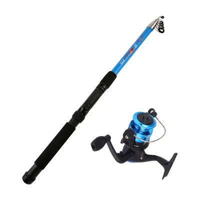 6 Sections Fishing Rod Reel Set Portable Ultralight Telescopic 1.8M Glass Fiber Threaded Sea Rod Long Casting Rod Super-hard FRP For Freshwater Fishing SP16