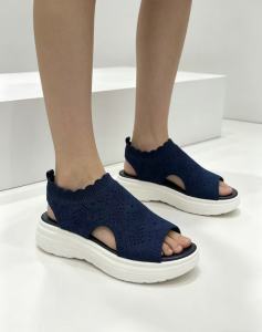 [Free Shipping] Summer Fashion Casual Beach Shoes for Women Slip-On Woven Sandals Flat Hollow Open-Toe Roman Shoes for Women