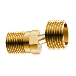 Brass Angled Curved Foot Male Thread Nipples Connector Corrosion Resistant Brass Pipe Fitting for Plumbing Systems