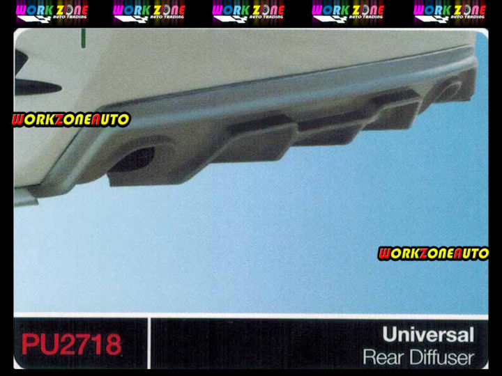PU2718 Universal PU Rear Diffuser Body kit Bodykit | Lazada