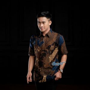 kemeja batik pria murah batik lengan panjang mewah 2024 motif siliwangi hijau baju batikkerja kantor
