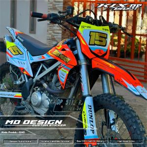 0245 (COD) Sticker Decal KLX 150 SE/BF FullBody Kombinasi Gold Carbon Dan Stabilo Bebas Request Terbaru - Sticker Premium KLX Terbaru - Sticker Variasi KLX 150 Terbaru - KLX150 BF Terbaru