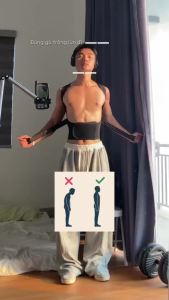 Đai chống gù lưng JUSTFIT hỗ trợ định hình cải thiện vóc dáng có nẹp hỗ trợ thẳng lưng