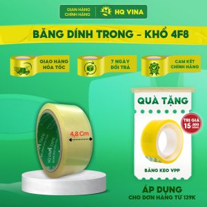 48 cm - Băng Keo OPP Trong Đồ Gói Hàng Hóa An Toàn Vận Chuyển - 6 Cuộn/Cây