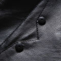 Fuguiniao Men's Leather Jacket Stand Collar Motorcycle Leather Casual Jackets Fashion Male Coat. 