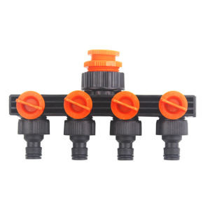 ต่อแยกก๊อกน้ำ 4 ทาง ท่อpe ข้อต่อสายยาง สะดวกเพิ่มช่องทางการใช้งานก๊อกน้ำ หัวต่อทางออก 4 ทางเป็นแบบ สวมเร็วตัวผู้ มีสต็อกพร้อมส่งจากไทย