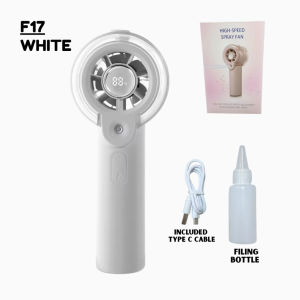 🔥Local Delivery🚚🔥Portable Mist Spray Fan F17 100 Wind Speeds LED Display Type-C Rechargeable Fan