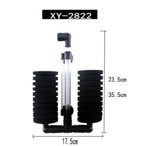 HATELI Máy Bơm Không Khí Bộ Lọc Nước Bọt Biển Đôi Bộ Lọc Bọt Biển Sinh Học Cho Bể Cá Bể Cá