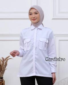KEMEJA WANITA PUTIH BAJU DINAS RESMI STANDAR KANTOR PERAWAT ASN PNS BAHAN ADEM Suster Dokter