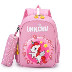 # MALLKITA Karakter Unicorn Princes2in1 Tas Anak Perempuan SekolahSD TK PAUD Bonus kotak pensil lucu
