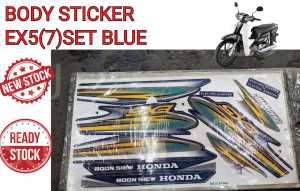 HONDA EX5(7) BODY STICKER SET BLUE / LIGHT BLUE / RED / GREEN