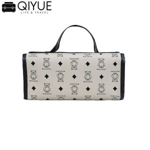 Large capacity Makeup bag printed cosmetic bag portable travel cosmetic storage bag hand-held toiletry bag independent partition storage
