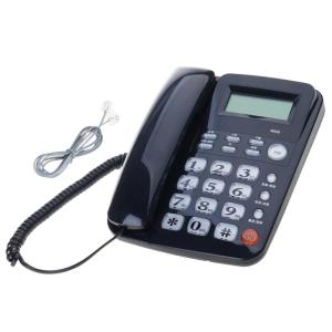 Fixed Desk Phone Featuring Caller Identification Easy Operation Landline Telephone Anti Slip Base