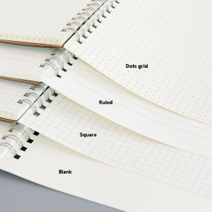 B5/A5 Spiral Notebook Grid Lined Blank Dotted inner 80 GSM Planner Stationery School supplies