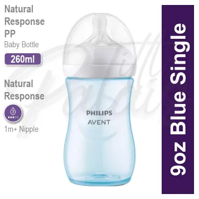 Philips AVENT Natural Response Baby Milk Bottle 4oz/ 8oz/ 9oz/ 11oz Glass PP AirFree Botol Susu Natural Avent