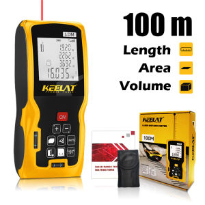KEELAT Digital Laser Distance Meter 100m Rangefinder Ruler Range Finder Measurement Tool Infrared Electronic Ruler Tool