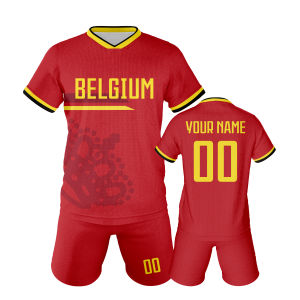 Belgium Customized Football Jersey for Kids Boys Soccer Jersey Set Personalized Summer Football Uniforms Girls Tracksuit 3-14Y2026