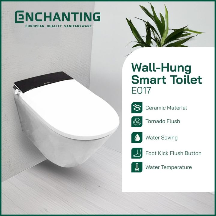 ENCHANTING Wall Hung Smart Toilet/Kloset Duduk Pintar Automatic E017
