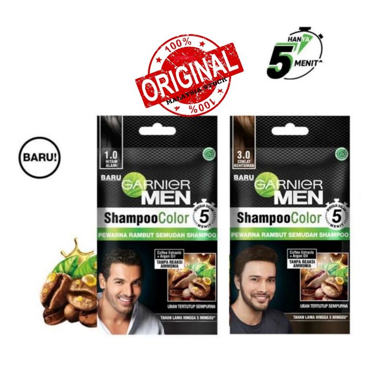 Garnier Men Shampoo Color/Hair Colour/Pewarna Rambut Lazada