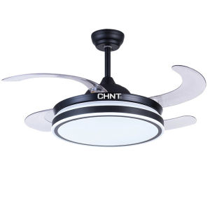 CHNT Ceiling Fan With Light Nordic Modern Chandelier 42/48Inch Retractable Ceiling Fan With Light Remote Control 3 Color Led Lights 6 Speeds Silent Chandelier For Living Room Dining Light Bedroom Ceiling Fan Sale