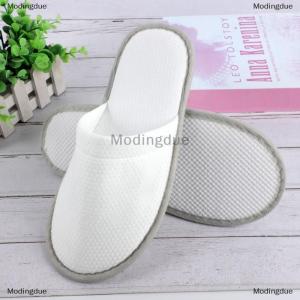 [COD] Modingdue Solid Color White Hotel Room Light Non Slip Casual Home Disposable Slippers For Women