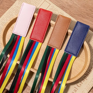 2 cái ruy băng đánh dấu bằng da thẻ đánh dấu trang kinh thánh đánh dấu đọc đánh dấu đánh dấu sáng tạo với ruy băng đầy màu sắc