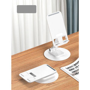 Folding Desktop Support Stand Universal Phone Holder Handphone Dekstop Stand Holder Lipat Foldable Phone Holder HP Folding Universal Meja Pengaturan Dudukan Desktop Lipat Full Besi Logam Handphone Foldable Iron Adjustable Angle Portable Mobile Universal