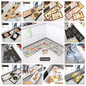 Keset Lantai 2 in 1 Menyerap Air l Kitchen Floor Mat Anti Slip l Keset Premium | Keset Dapur | Keset Kaki Pintu Masuk Rumah Dapur Kitchen Set Kamar Tidur Kamar Mandi Serap Air Cepat Kering Anti Slip