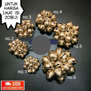 Bel Lonceng Klintingan Krincingan Kucing Kuningan 1 Ikat 20biji