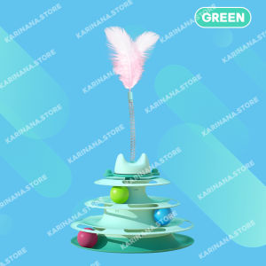 Cat Toy Interactive Turntable Tower 4-Tier Automatically Tease Cat Intelligence Training Amusement Pet Toy