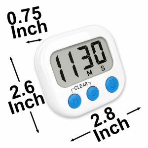 Digital Kitchen Timer Magnetic LCD Countdown Alarm Clock Stopwatch for Cooking Baking Study Fitness Gym Classroom