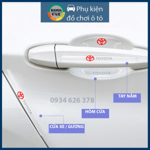 Bộ 10 miếng dán hõm cửa và tay nắm silicon trong suốt chống xước tay hõm cửa miếng dán lõm ốp hõm cửa tay nắm xe xe hơi có logo các hãng xe Mazda Chevrolet Toyota Honda Hyundai Kia
